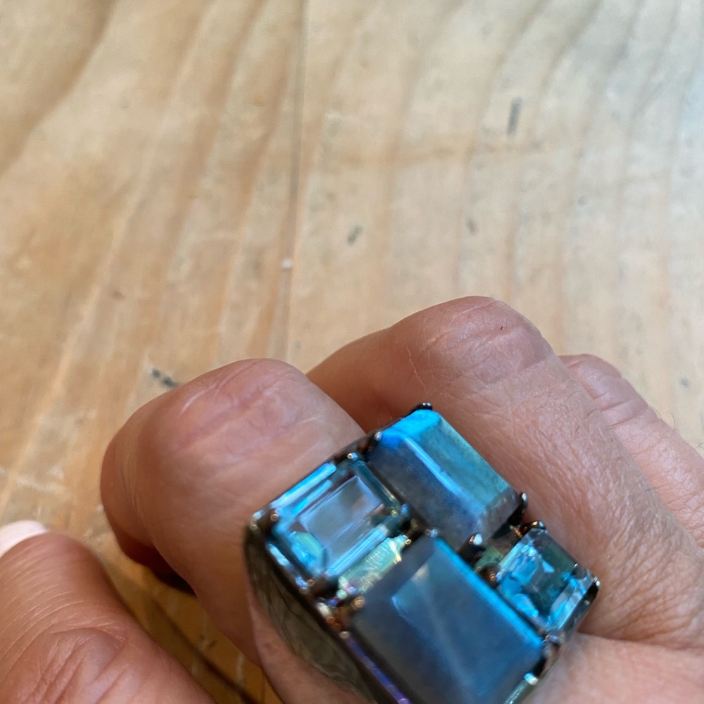 STERLING SILVER MOONSTONE RING - Picture 5 of 5